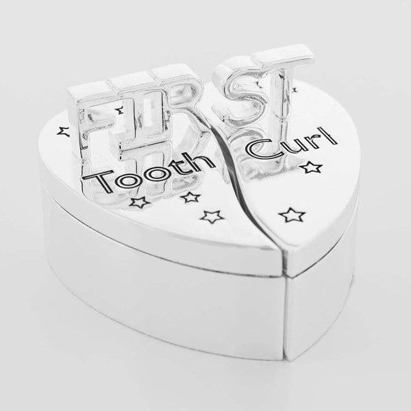 T. H. Baker Celebrations Silverplated First Tooth First Curl Boxes Gift CG140