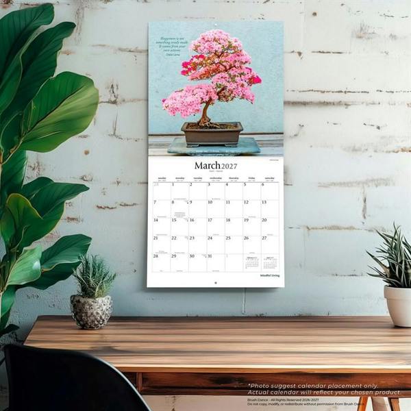 Mindful Living Calendar 2027, Wall Calendars, Month To View, Lifestyle, Gift