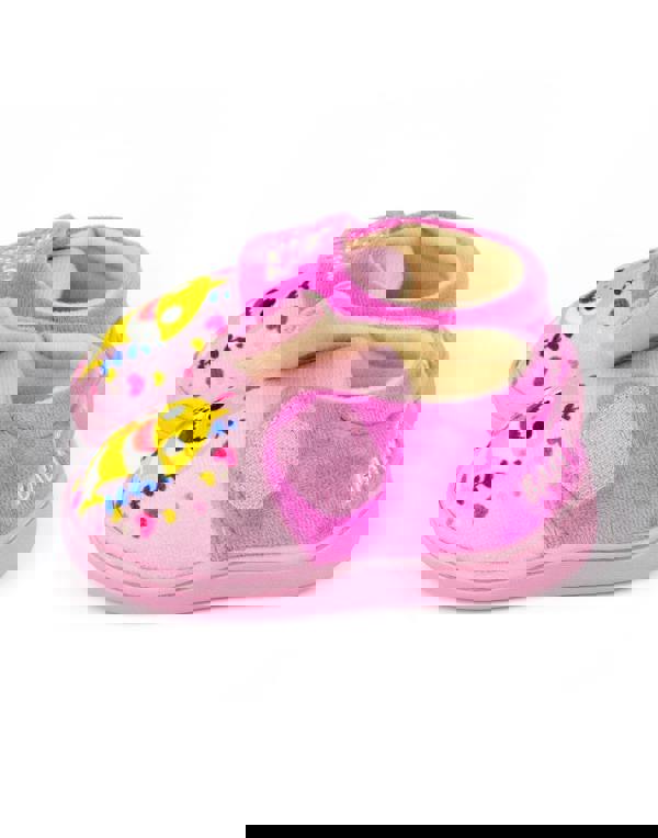 Baby Shark Girls Pink Best Shark Friend Ever Velcro Loafer Slippers