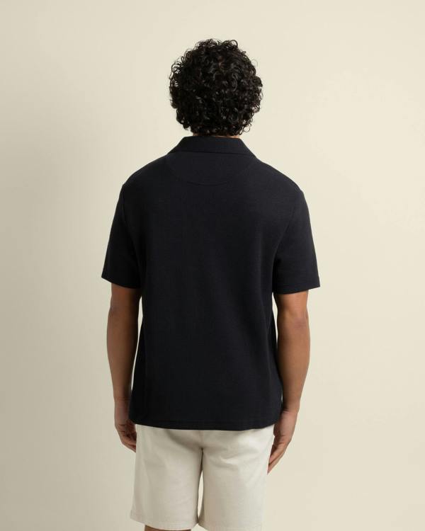 Larsson & Co Sommer - Wavy Rib Polo Shirt