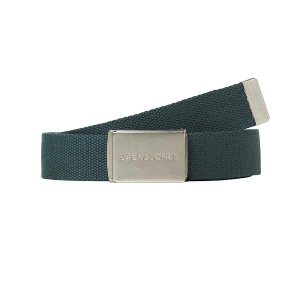 Jack And Jones Mens Canvas Woven Belt - Forest Green - 