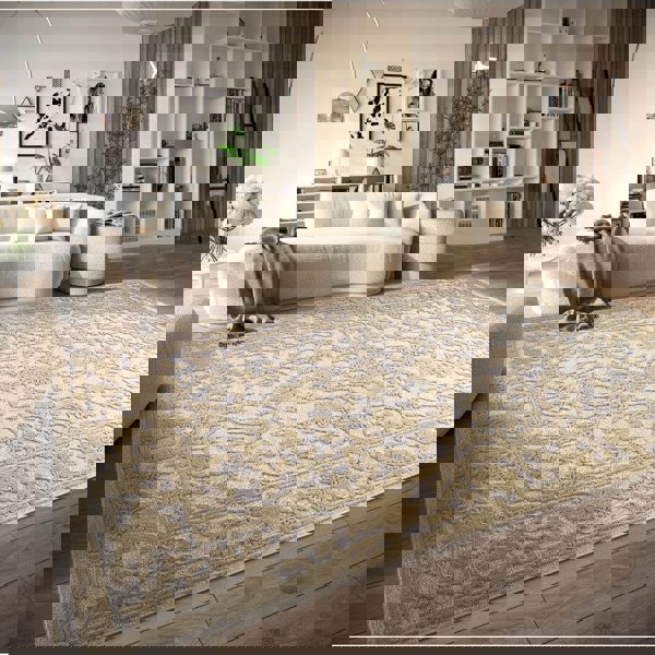 The Rugs Floral Design Soft Pile Rug for Elegance