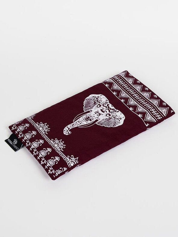 Yoga Studio Lavender & Linseed Aztec Elephant Eye Pillow - Raspberry Aztec Elephant