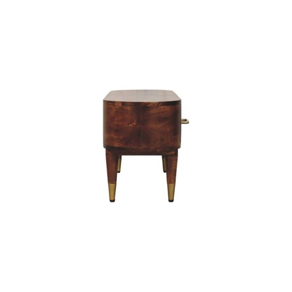 Artisan Furniture Solid Wood Two-Drawer Open-Slot Media Unit