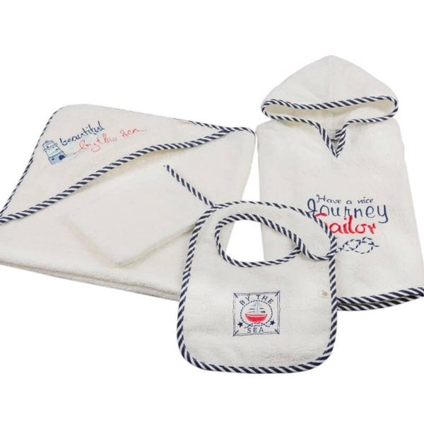 Organic cotton baby poncho set