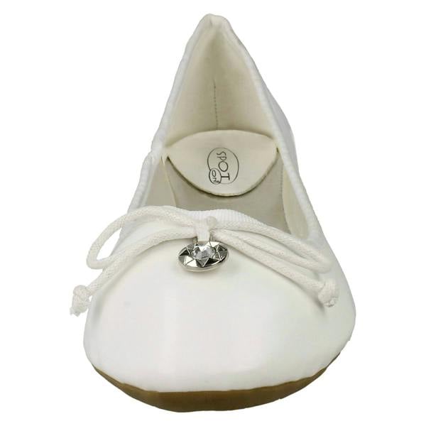 Spot On Ladies Spot On Flat Ballerina Shoes