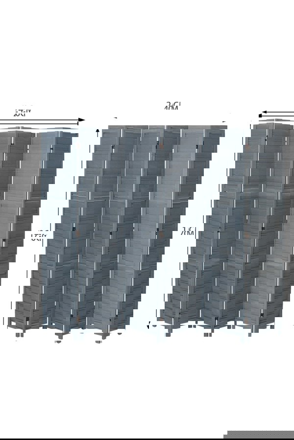 Living and Home H170*L240CM Folding Solid Wood Room Divider Privacy Screen for Home