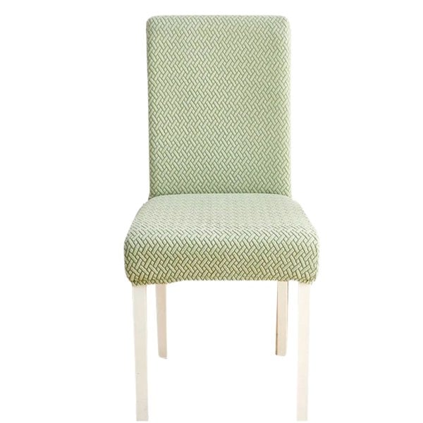 Anyseat Cypress Green Knitted Design Elastic Chair Cover for Dining Room