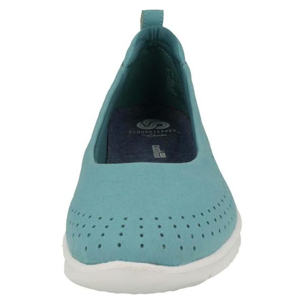 Clarks Ladies Cloud Steppers By Clarks Flat Shoes Step Allena Sea