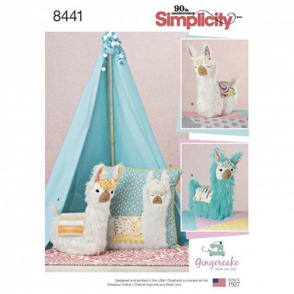 Simplicity Sewing Pattern 8441, Cushions, Toys OS (One Size) - Easy