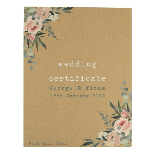 Personalised Memento Company Personalised Wedding Certificate and Photo Display Book