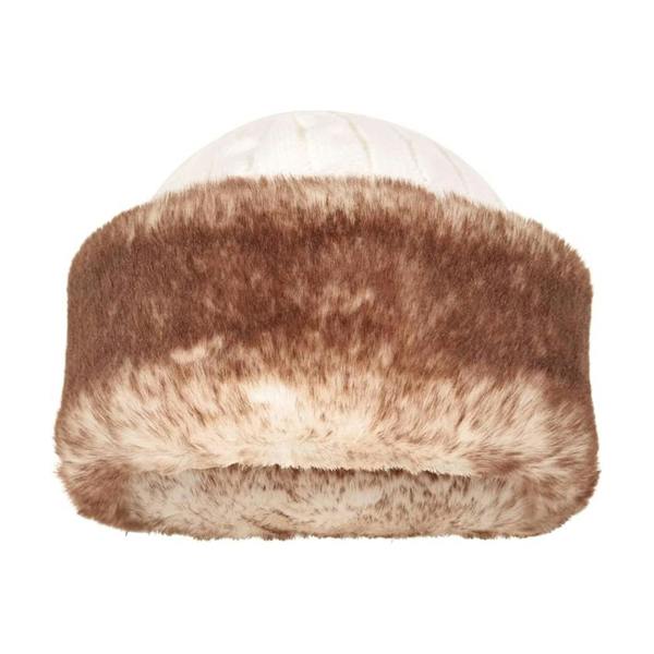 Mountain Warehouse Womens/Ladies Faux Fur Winter Hat - Cream - 