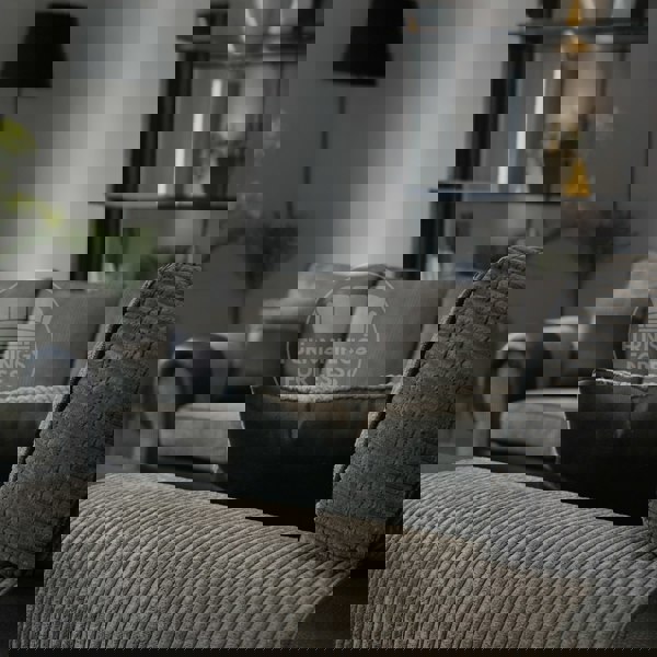 Furnishings For Less Portland Mixed Fabric Cord 5 Seater Corner Sofa