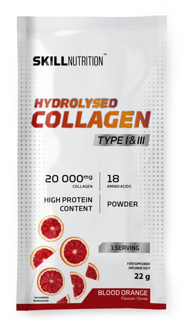 Skill Nutrition Hydrolysed Collagen Type I & III, Blood orange - 22g (1 serving)