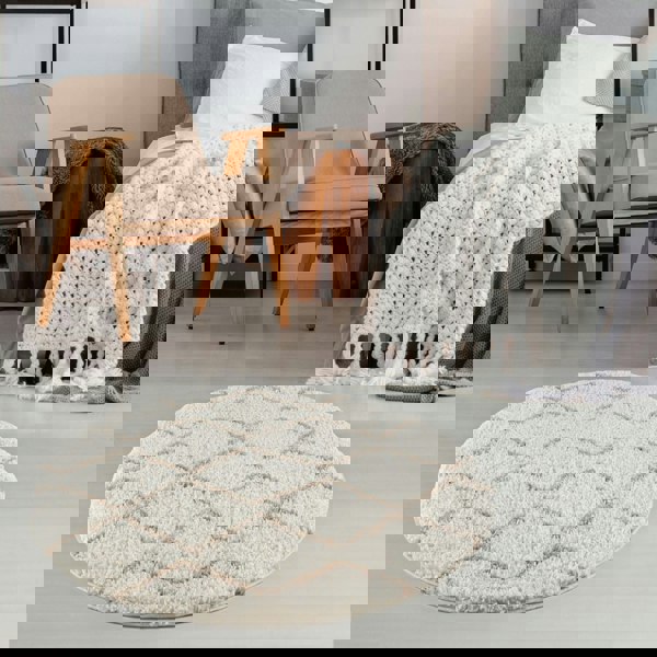 Ivory Beige colours Moroccan rug High Quality Suitable for Floor heating