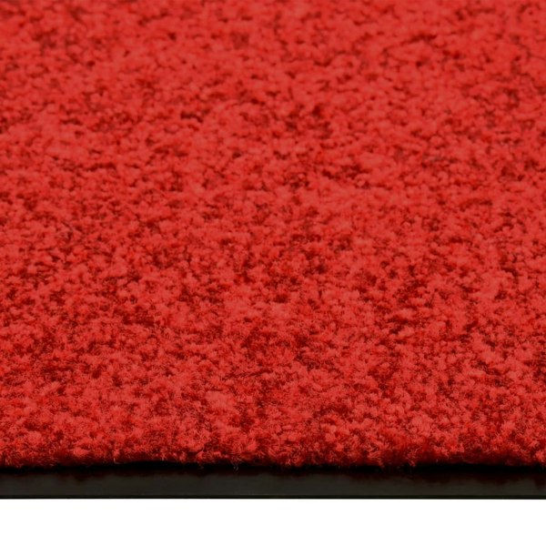 Berkfield Doormat Washable Red 60x90 cm