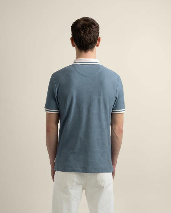 Larsson & Co Anders - Geometric Jacquard Polo Shirt