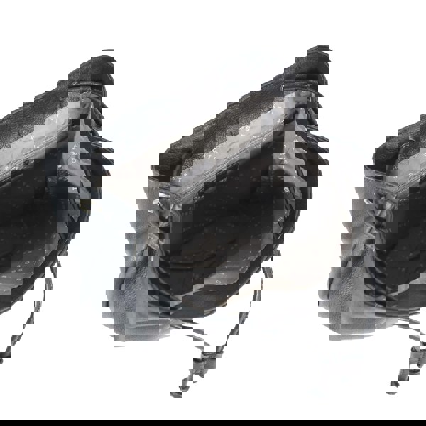 Assots London 'GRACE' Black Full Grain Leather Flap-over Backpack