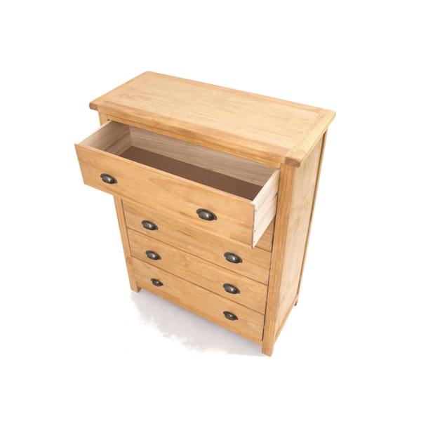 Cabinet Bits Lugo 5 Drawer Chest of Drawers Brass Cup Handle