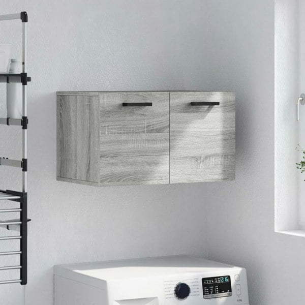 Berkfield Wall Cabinet Grey Sonoma 60x36.5x35 cm Engineered Wood