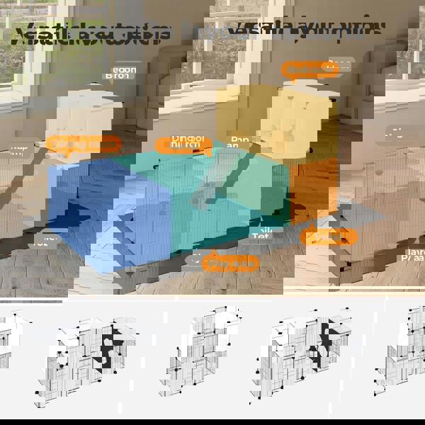 Skylos Small Pet Playpen Hamster Run Puppy Rabbit Chinchilla Enclosure Fence