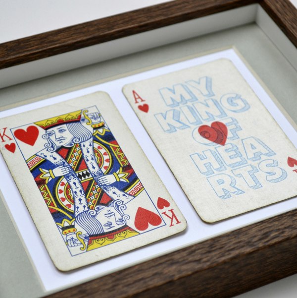 Hands & Hearts My king of hearts playing card print