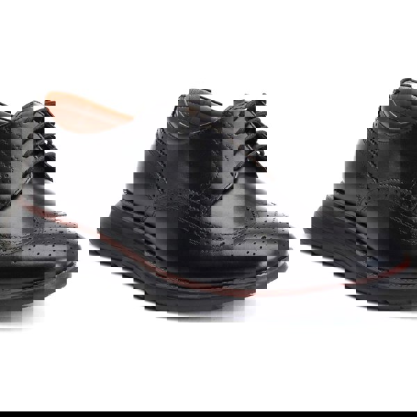 Base London Flight Leather Men's Black Brogues Shoes