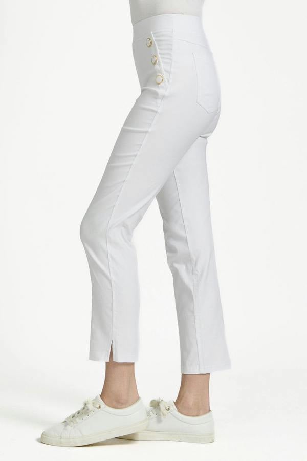 Mudflower Button Detailed Bengaline Stretch Trousers