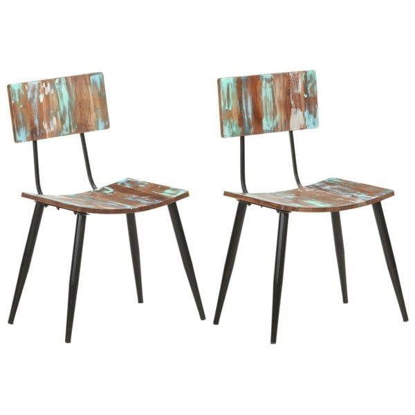 Berkfield Dining Chairs 2 pcs Solid Reclaimed Wood