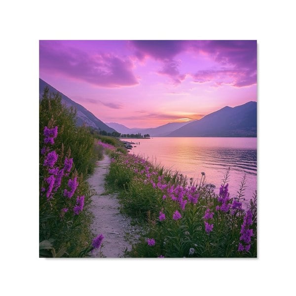 Warren Reed - Designer Twilight Path by the Lake Kitchen Splashback