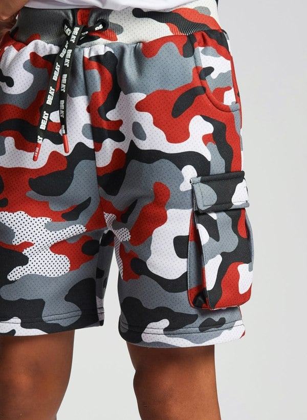 Beat Boyz Club Revolve Combat Shorts - Red Camo