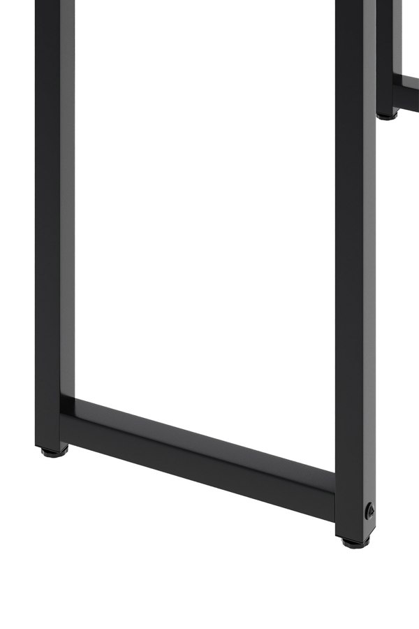 Living and Home Black Square Metal Desk Frame Base with Adjustable Plastic Table Foot Protectors - 110cm W x 50cm D x 71cm H