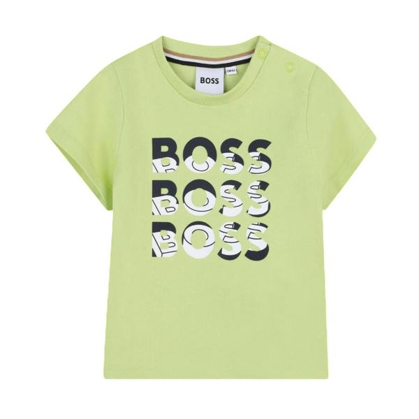 Boss Childrens/Kids Lettering Crew Neck Regular T-Shirt - Apple Green - 