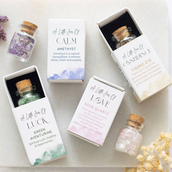 Serano Jar of Calm Amethyst Crystal in a Matchbox