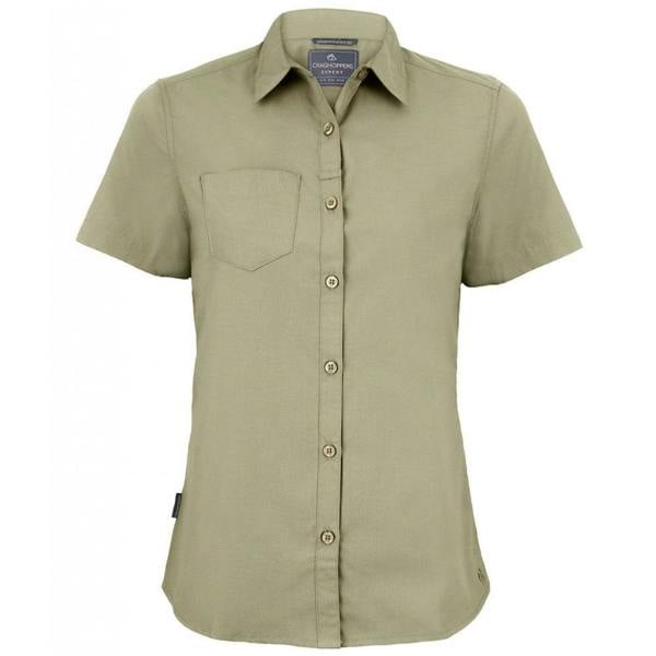 Craghoppers Womens/Ladies Expert Kiwi Short-Sleeved Shirt - Pebble Brown - 