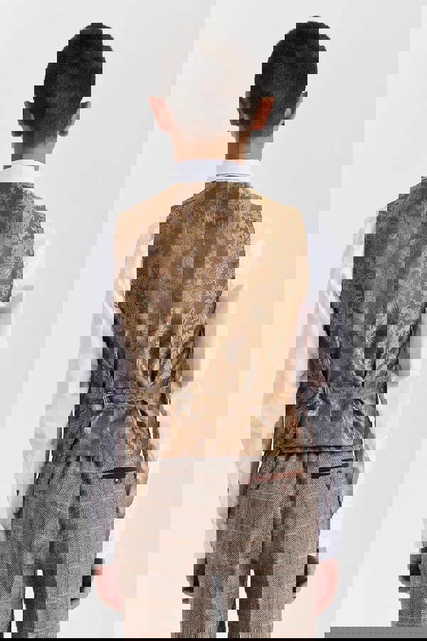 Paul Andrew Harris - Boys Brown 3 Piece Wool Blend Tweed Suit