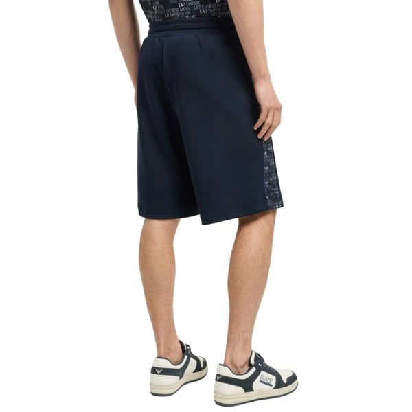Emporio Armani EA7 EA7 Emporio Armani Logo Series Monogram Print Bermuda Shorts Armani Blue