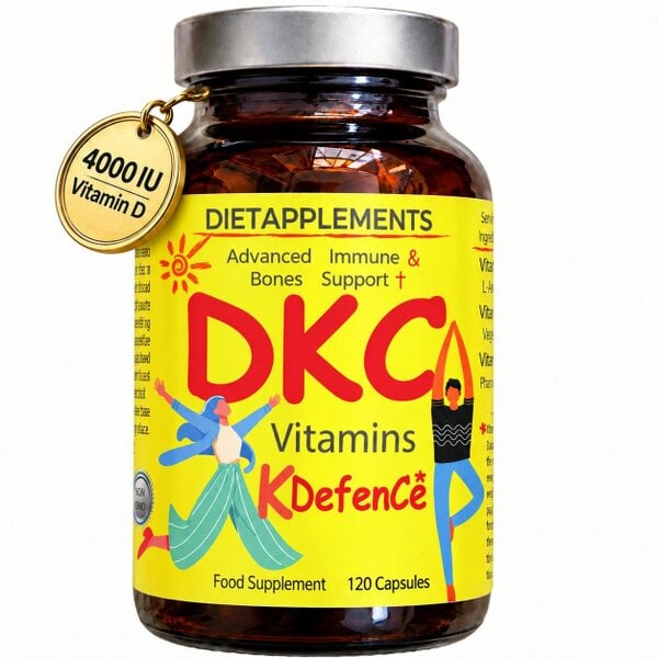Dietapplements Vitamin D3, Vitamin K2 & Vitamin C for the Immune System & Bones