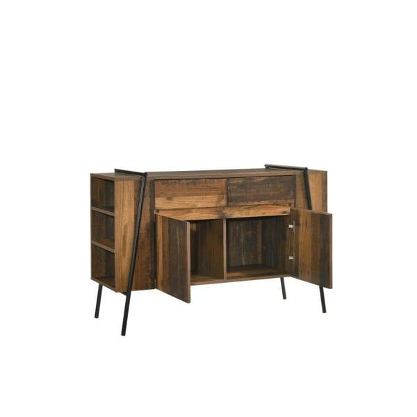 Timber Art Design Abbey Sideboard 2 Doors 2 Drawers Storage Cabinet Cupboard Rustic Industrial