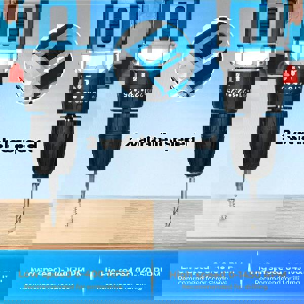 Traderight 21V Cordless Drill Combi Driver Electric Screwdriver Set 1 Battery