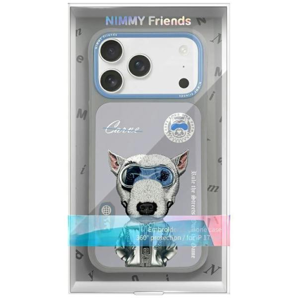 Nimmy Friends Nimmy Cool & Cute 2.0 Terrier Dog Case with MagSafe for iPhone 17 Pro 6.3" Grey Blue - N-KMLL-IP17-PRO-019-A