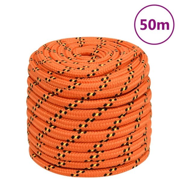 Berkfield Boat Rope Orange 18 mm 50 m Polypropylene