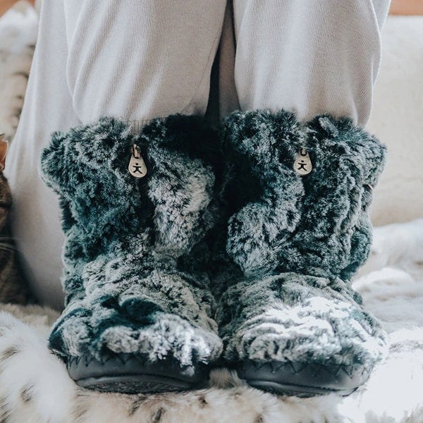 Bedroom Athletics COLE Womens Faux Fur Boots Black Wolf
