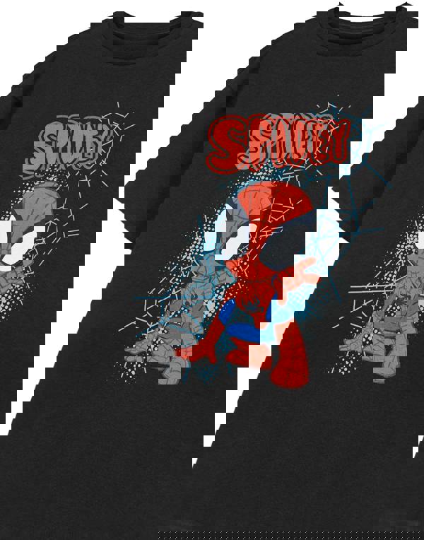 Spidey and His Amazing Friends Boys Black Spidey Webs Short Sleeved T-Shirt