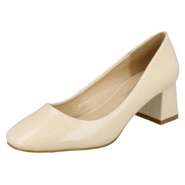 Anne Michelle Ladies Anne Michelle Mid Chunky Heel Court Shoes