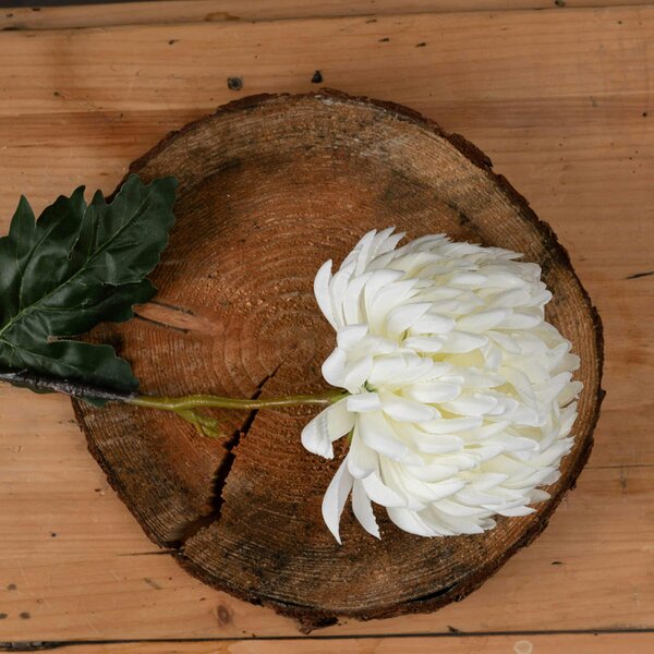 Wyld Haus Set of 3 Artificial Flowers Large White Chrysanthemum Stems