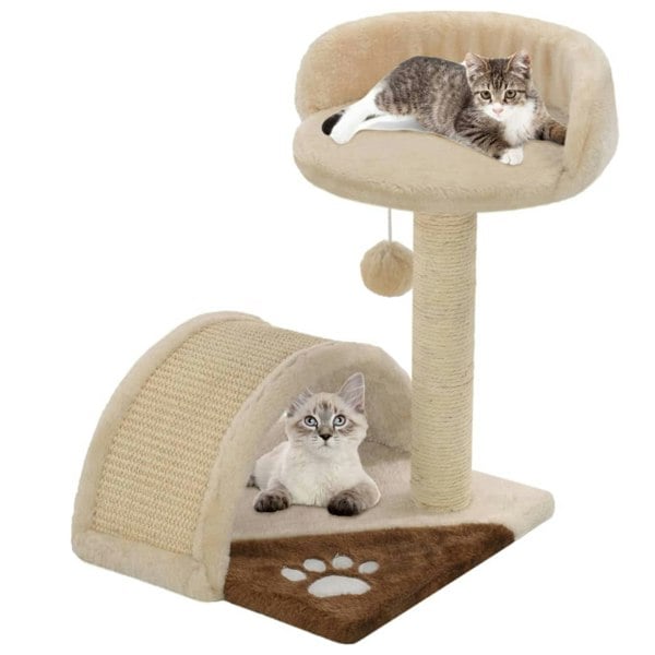 Berkfield Cat Tree with Sisal Scratching Post 40 cm Beige and Brown