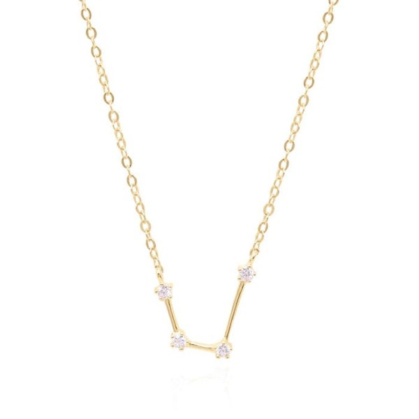 Gold Trip Aquarius Zodiac Constellation Necklace