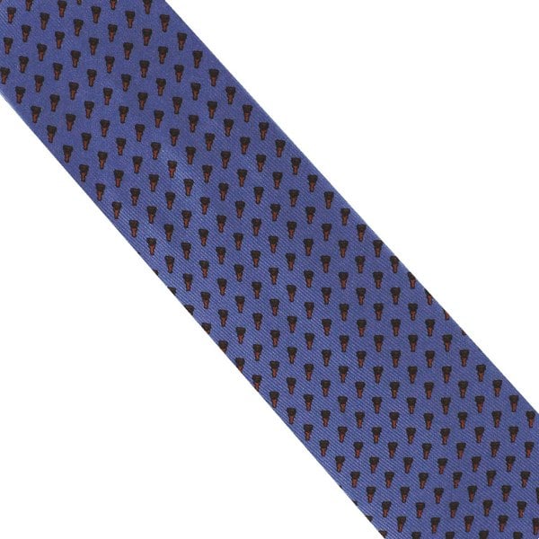 Dunhill luxurious mulberry silk tie in an attache lock repeat pattern