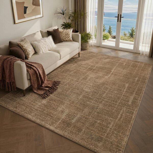 Livabliss Alba EDAL2306 Modern Brown Graphic Rug